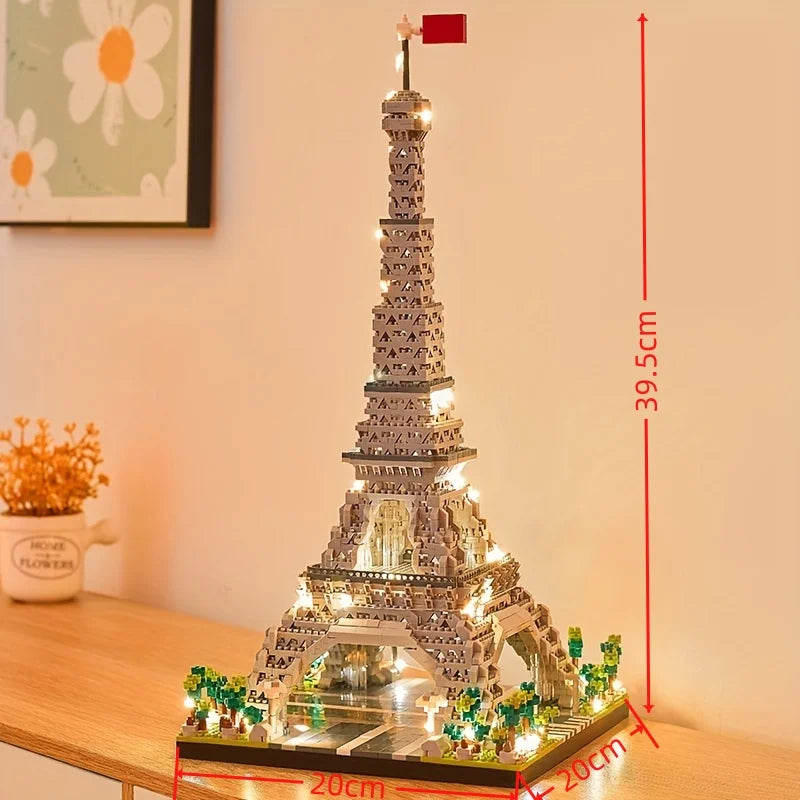 Louvre Model Micro Mini Building Blocks Toys Set: LED-illuminated Iconic Architecture Perfect Decorative Illuminate Your Space