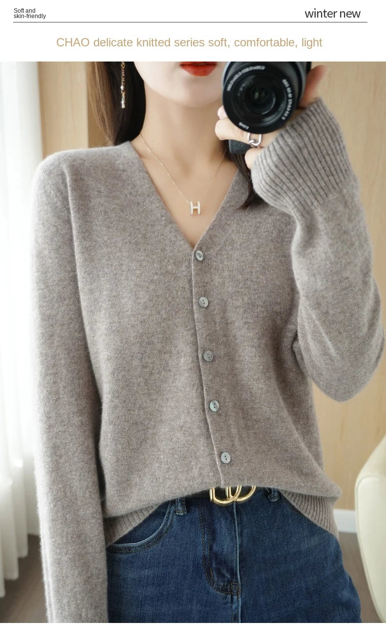 Women Cardigans 2025 Autumn Winter Single Breasted Knitwears Long Sleeve Warm Knit Cardigan Korean Fashion Spring casual Sweater