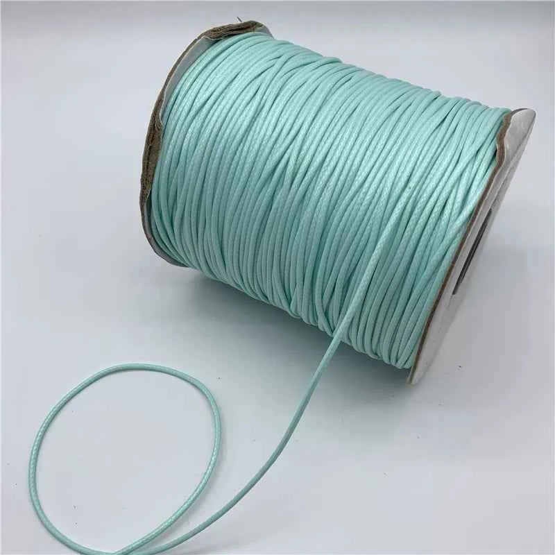 0.5mm 0.8mm 1mm 1.5mm 2mm Black Waxed Cotton Cord Waxed Thread Cord String Strap Necklace Rope For Jewelry Making