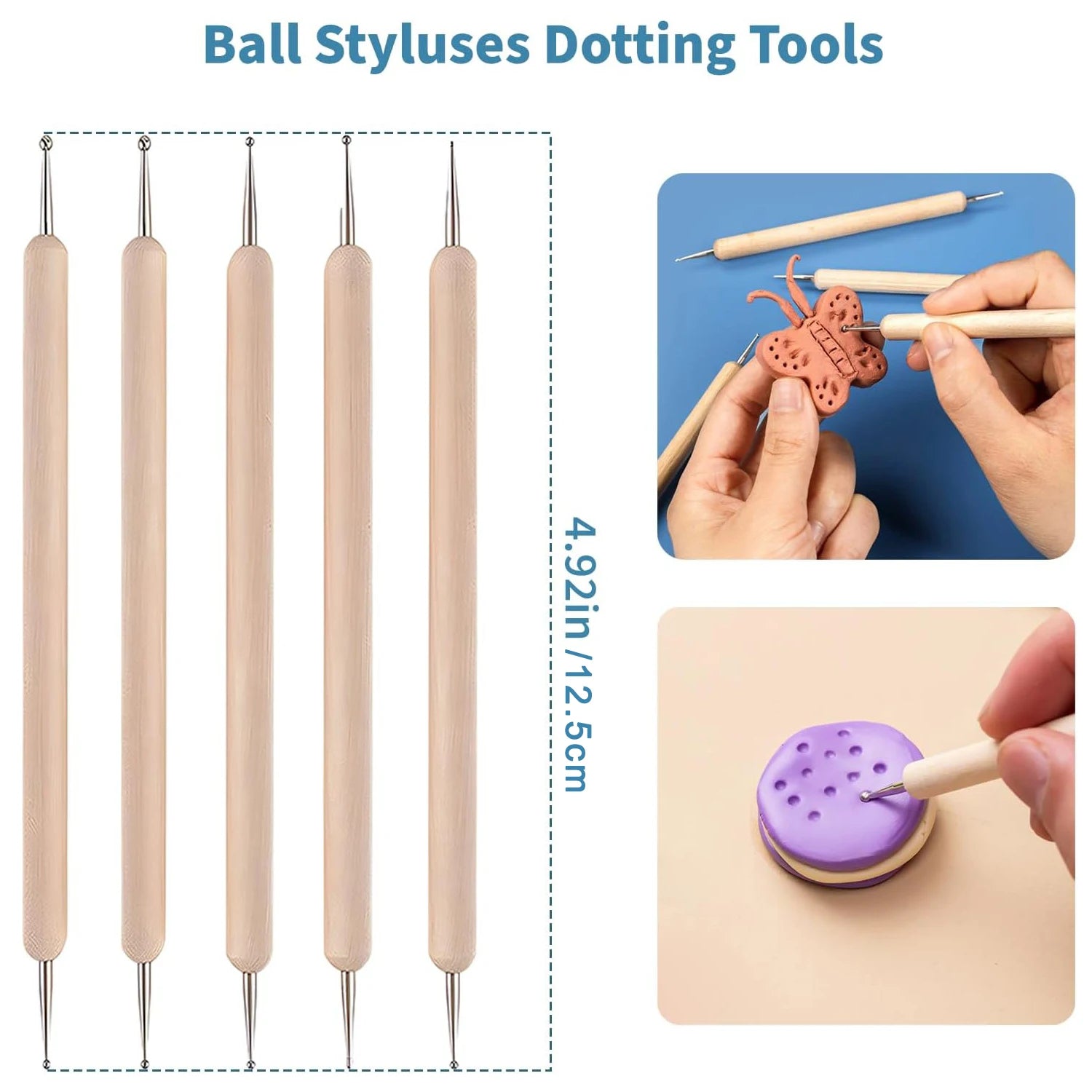25PCS Clay Tools Kit for Sculpting and Pottery Includes Polymer Clay Tools Sculpting Tools Clay Carving Tools Pottery Tool Kit