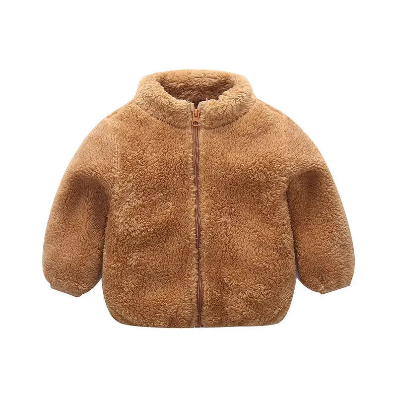 Pink Girls Jackets Autumn Coat Winter Thermal Fleece Jacket for Children 1 2 3 4 5Yrs Kids Coats Warm Korean Outerwear