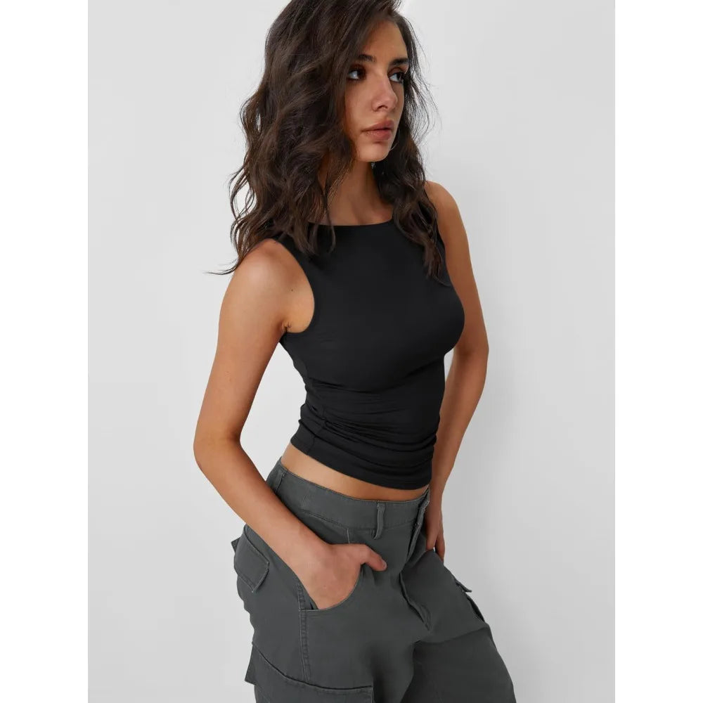 Spring Summer 2026 New Women's Vest Sleeveless Slim-fit Fashionable and Sexy Top for Women Y2K Clothing