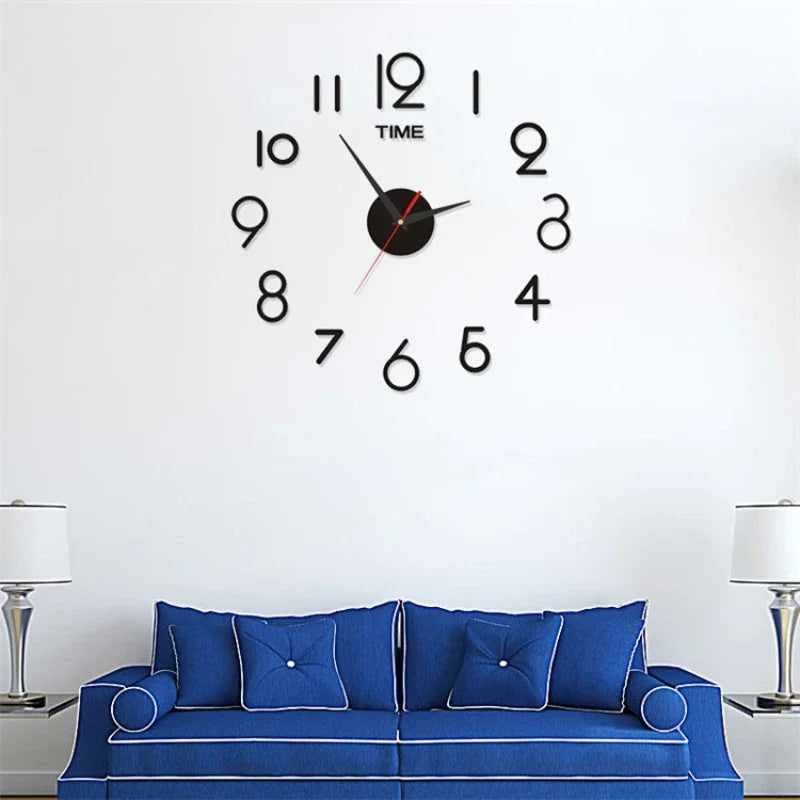 DIY Modern Design Large Wall Clock Fashion Decorative Living Room Wall Clock Home Decoration Clocks Decor Decoration for Bedroom