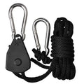 5m Adjustable 8 1 Inch Hanging Rope for Outdoor Camping Plant Growing Light Rope Ratchet Hanger Pulley Lifting Pulley Hook