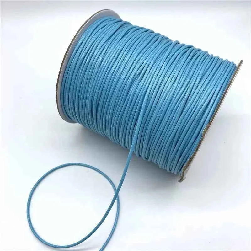 0.5mm 0.8mm 1mm 1.5mm 2mm Black Waxed Cotton Cord Waxed Thread Cord String Strap Necklace Rope For Jewelry Making