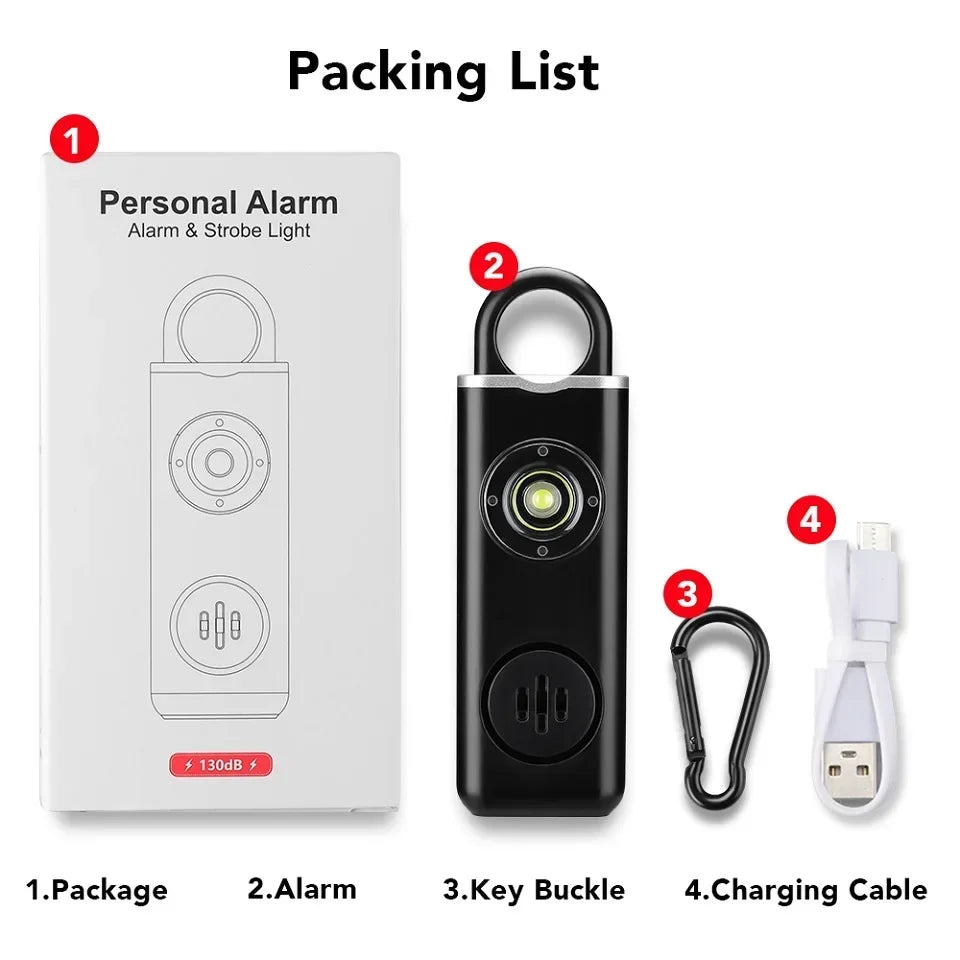 He Original Personal Safety Siren for Women - 130dB Siren, Strobe & Key Chain 3 Pop Colors AF2004 Anti Robbery Call for Help