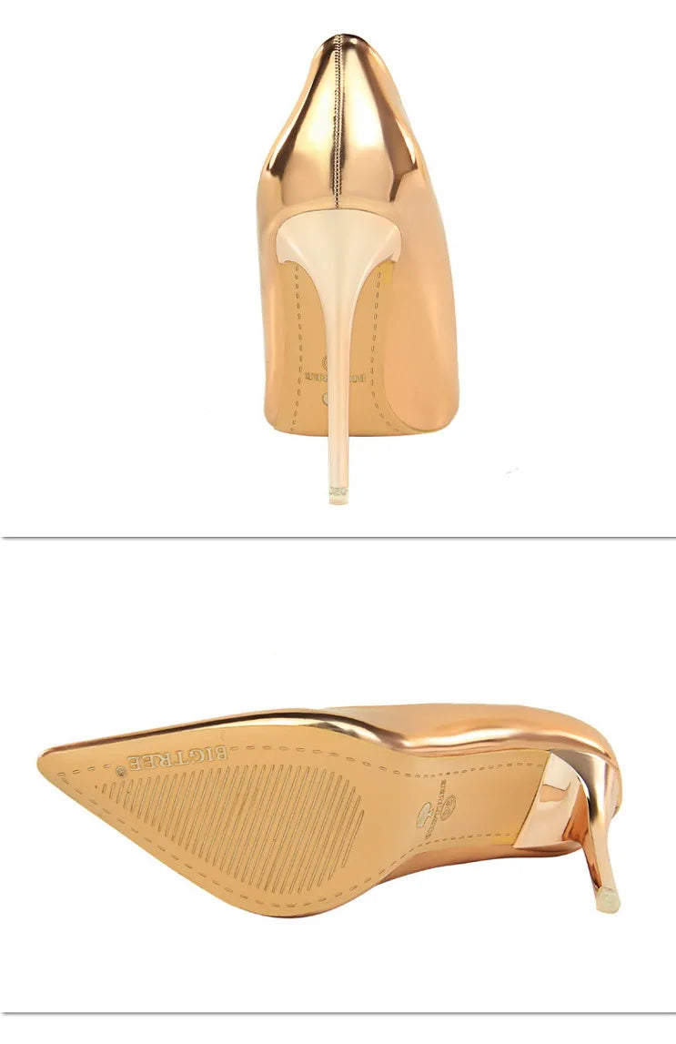 BIGTREE Shoes Classic Pumps Patent Leather Women Pumps Fashion Women Wedding Shoes High Heels Stiletto 10.5 Cm 7.5 Cm Lady Shoes