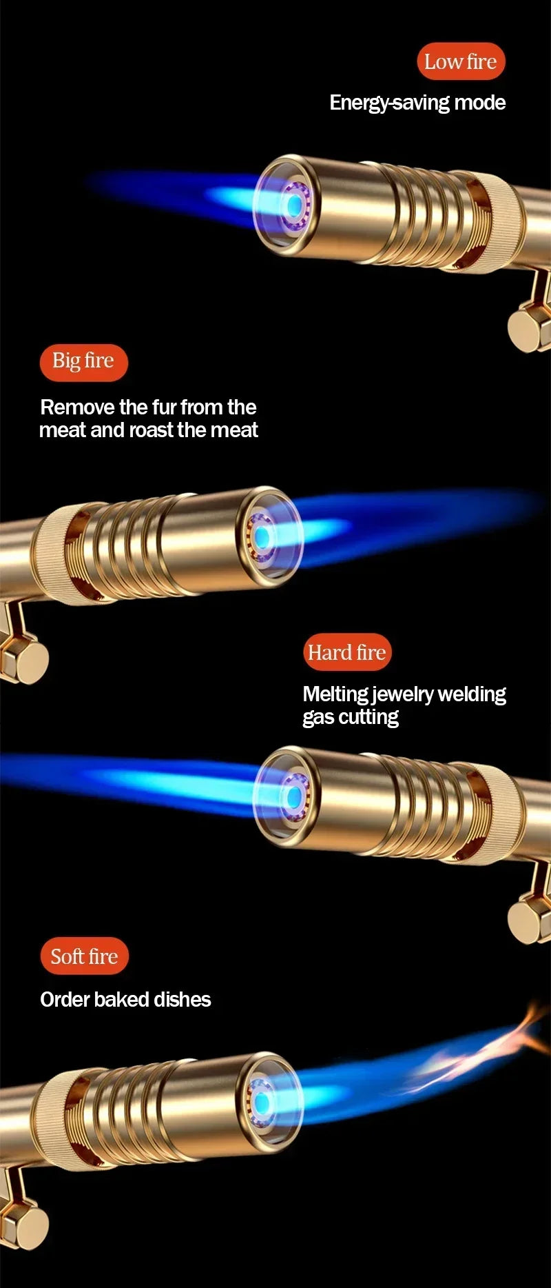 Welding Torch Gas Burner Flame Gun Blower Gas Torch Brazing Cooking Barbecue Auto Ignition Gun Kitchen Baking Tool
