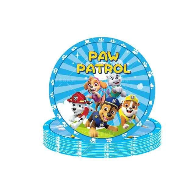 Skye Paw Patrol  Birthday Party Decoration Kids Shower Boys Girls Tableware Supplies Tablecloth Balloon Cake Topper Straw