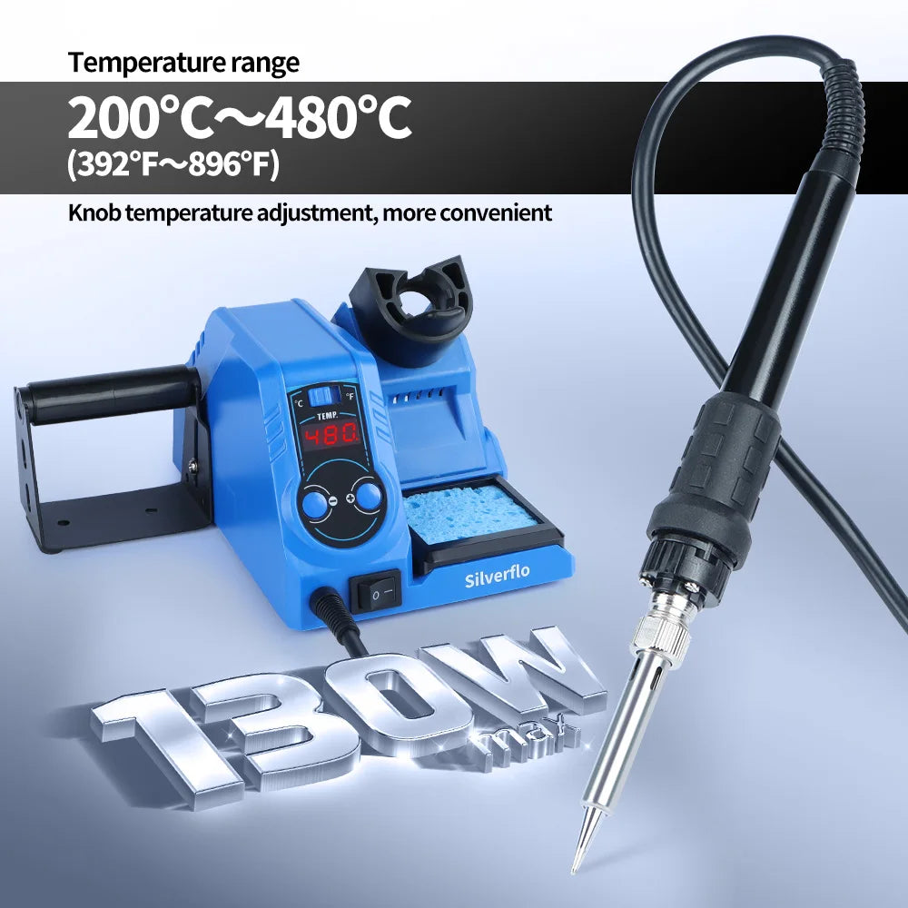 Silverflo 926LED-V Series Soldering Station Thermostatic Soldering Iron Station Welding Rework Station with Sleep Mode