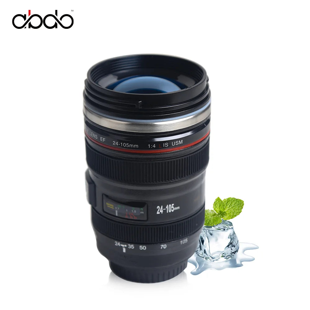 Coffee Mug Thermal  Camera Len Cup Tnsulated Water Bottle  Stainless Steel Tumbler Leakproof Vacuum Flasks for Camping Drinkware