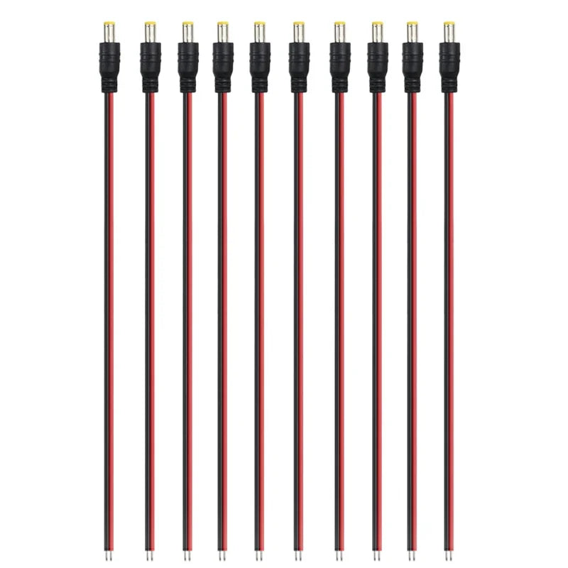 18 AWG 5A Male Female Power Cable DC Connector 30cm 2pin 5-24V Power Adapter Wire 5.5x2.1mm Plug for TV Camera LED Strip Lights