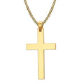 Fashion Cross Necklaces For Women Gold Silver Color Crucifix Pendant Chain Necklace Men Trendy Faith Prayer Jewelry