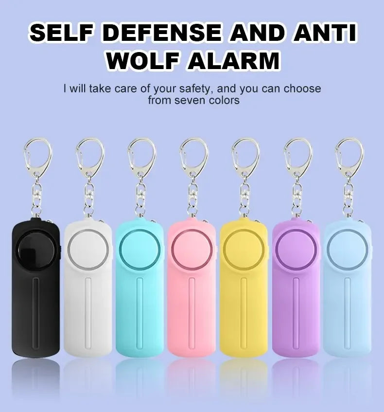 Personal Security Alarm Self Defense 130dB Loud Keychain Portable Safety Anti-satyr for Women Child Elder Girl Emergency Alarm