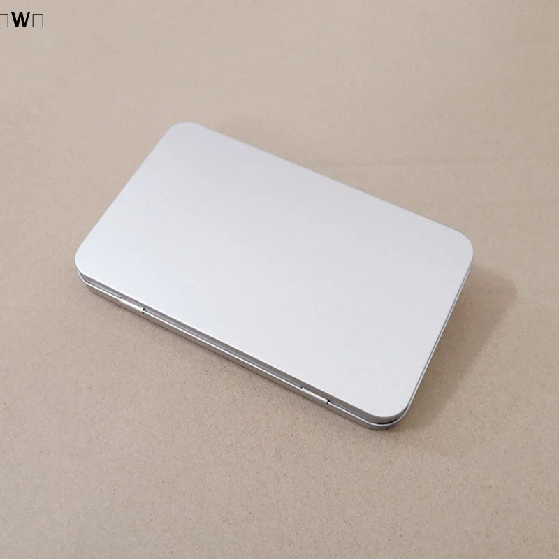 〔W〕Household Iron Storage Box Tin Box Container Empty Hinged Lid Empty Storage Box Candy Card Jewelry Organizer〔Winter1〕