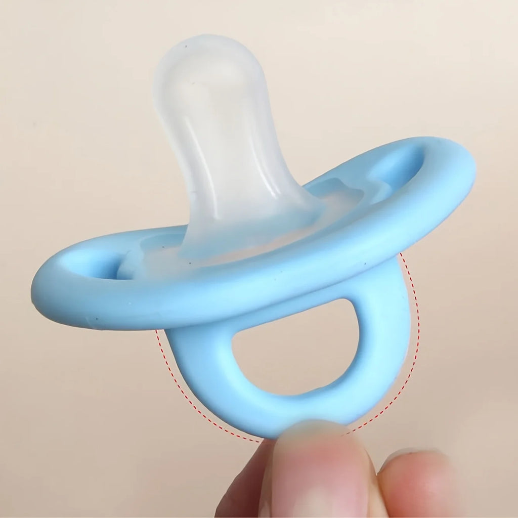 Soft Touch Silicone Baby Pacifier with Thumb Nipple, Newborn Soother, Baby Shower Gift