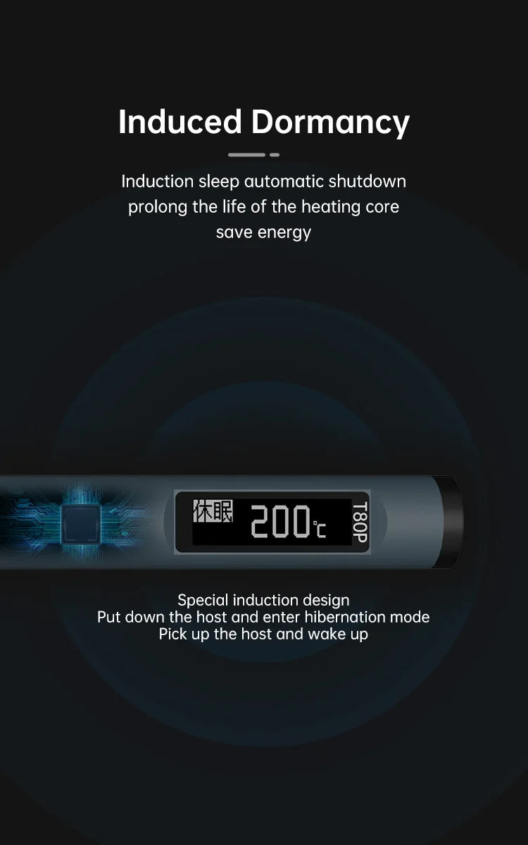 ALIENTEK T80/T80P Soldering Iron Adjustable Temperature 100W Fast Heat Portable Digital Smart Electric Welding Station Kit C245