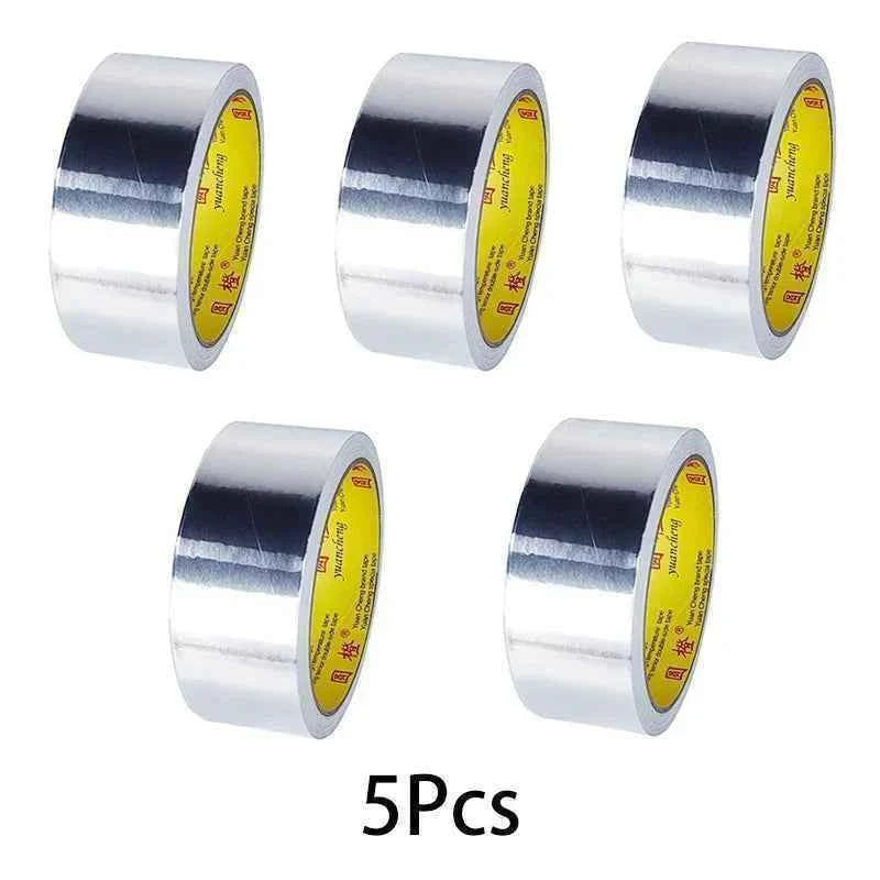 High Temperature Resistance Aluminum Foil Tape Kitchen Pipe Repair Tape Adhesive Sealing Foil Heat Insulation Leak Proof  2030