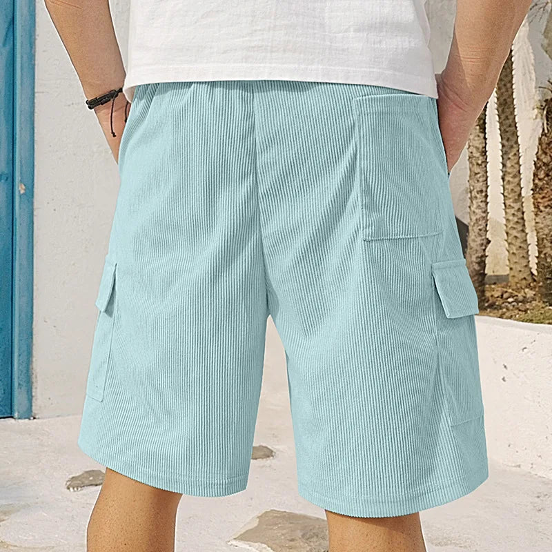 American Men's Heavy Loose Four Seasons Hip Hop Casual Sports Running Corduroy Tooling Shorts
