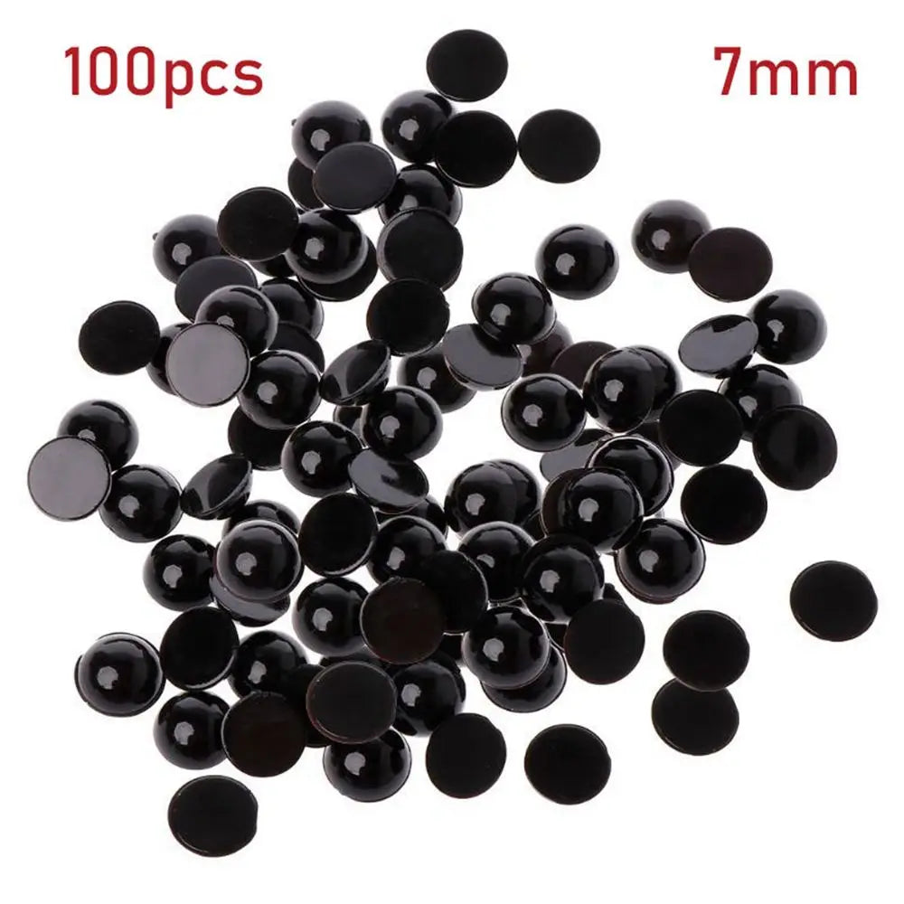 100 Pcs Black Plastic Safety Eyes For Bears Needle Felting Animals Puppet Crafts making Kids DIY Plush toy Dolls Accessories