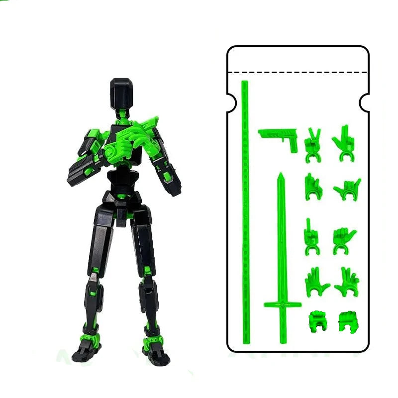 20cm Big 3D Multi-Jointed Movable Shapeshift Robot Printed Mannequin Dummy Action Model Doll Toys Kid Decora for Girl Boys Gifts
