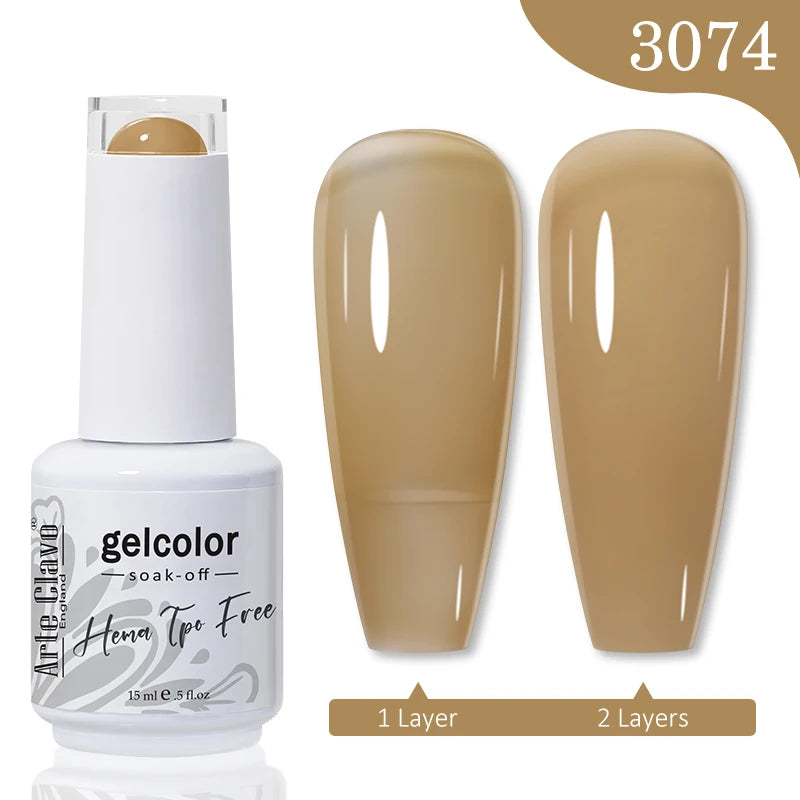 Arte Clavo TPO HEMA FREE Top Quality Discount Price 131 Colors Nail Gel Polish New Formula Nail Gel 15ml Bottle UV Gel Varnish