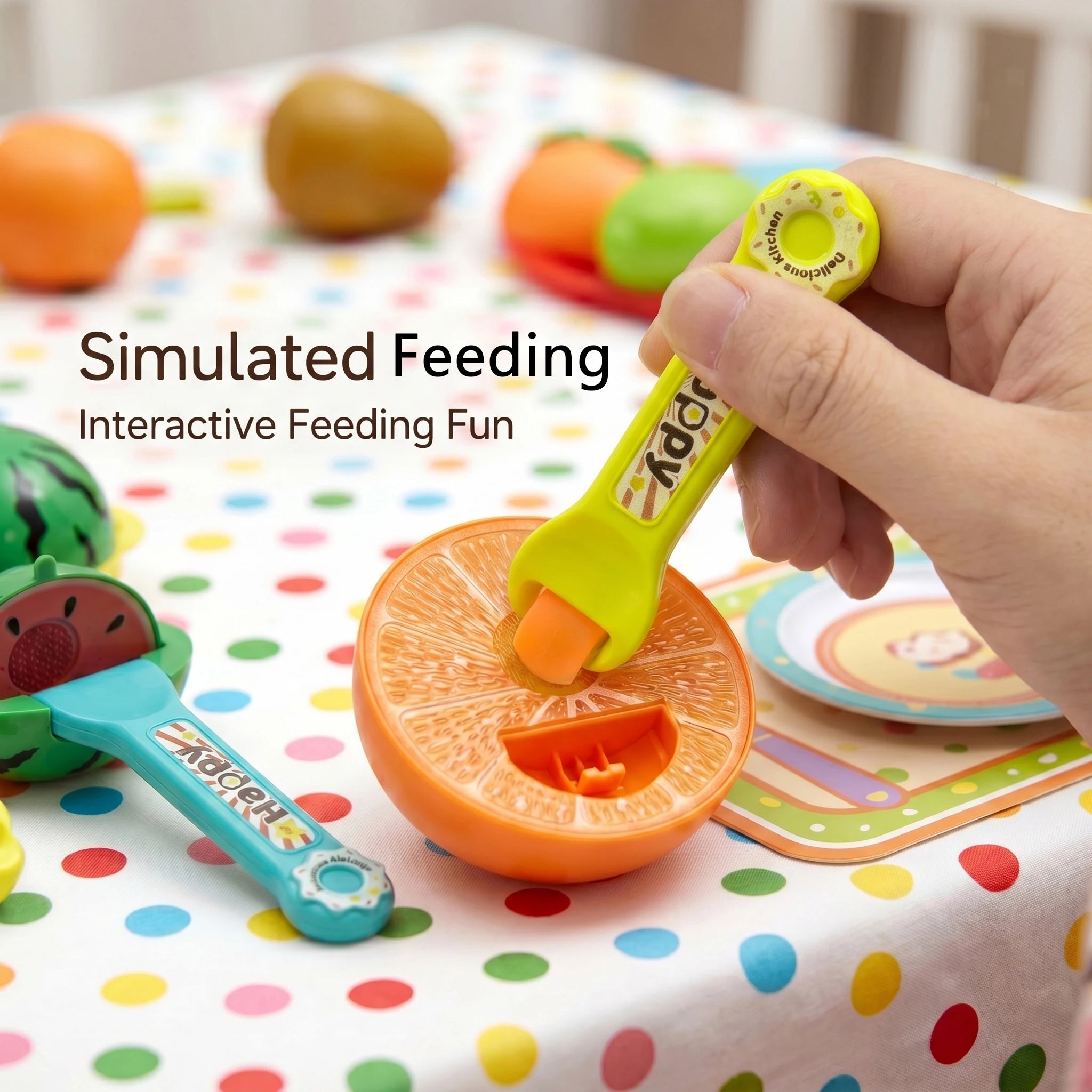 Kids Kitchen Set Creative Feeding Toy Set Simulation Fruit Cutting Role Playing Game Toys Interactive Party Games Christmas Gift