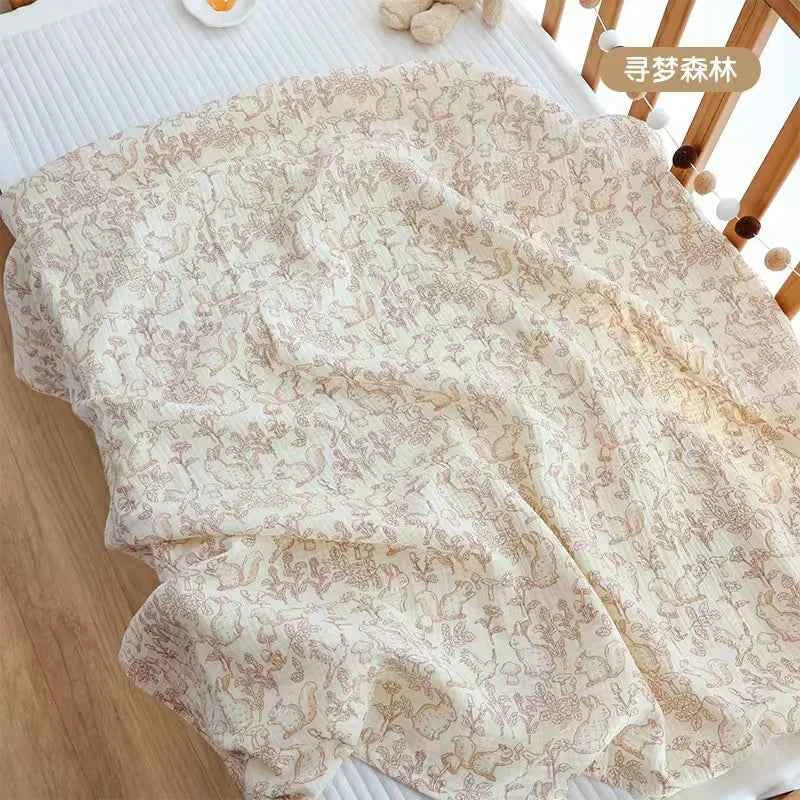 Newborn Baby Cotton Blanket Summer Bedding Babies Stuff  Throw Blanket Muslin Squares Receiving Blanket