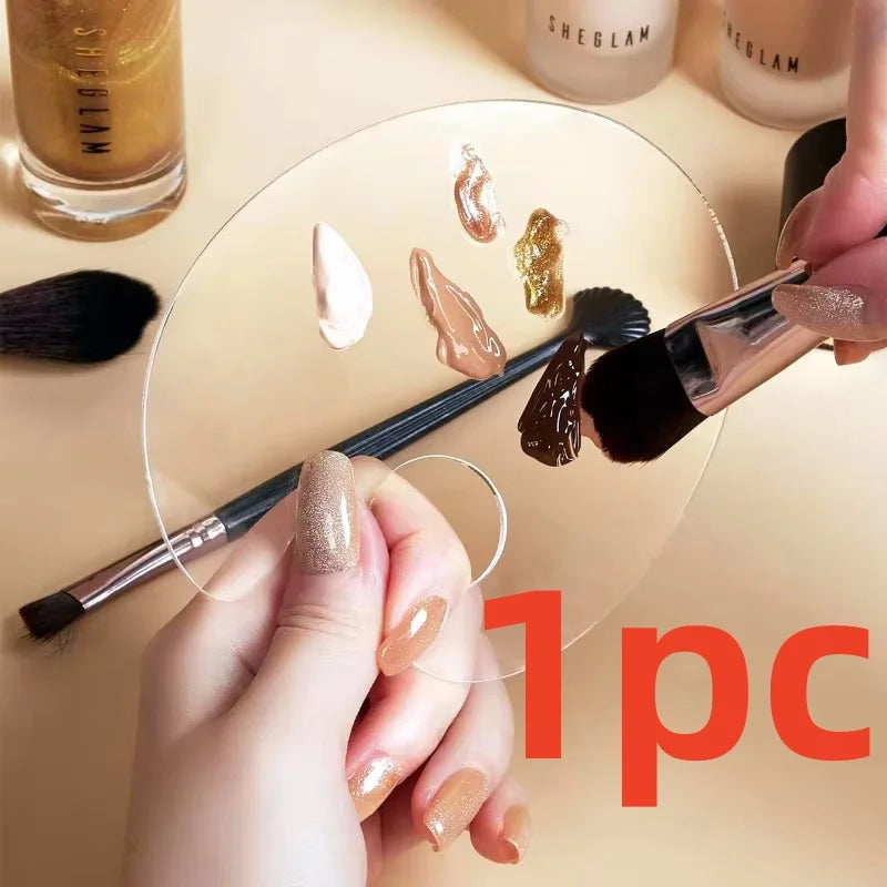 Transparent Acrylic Palette Tool Makeup Palette Liquid Foundation Eye Shadow Mixing Cream Manual Cosmetic Beauty Makeup Mixer