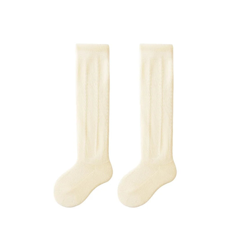Baby Hollow Out Long Socks Breathable Mesh Cotton Boneless Knee High Sock Summer Thin Newborn Socks For Girls Boys 0-2Years Old