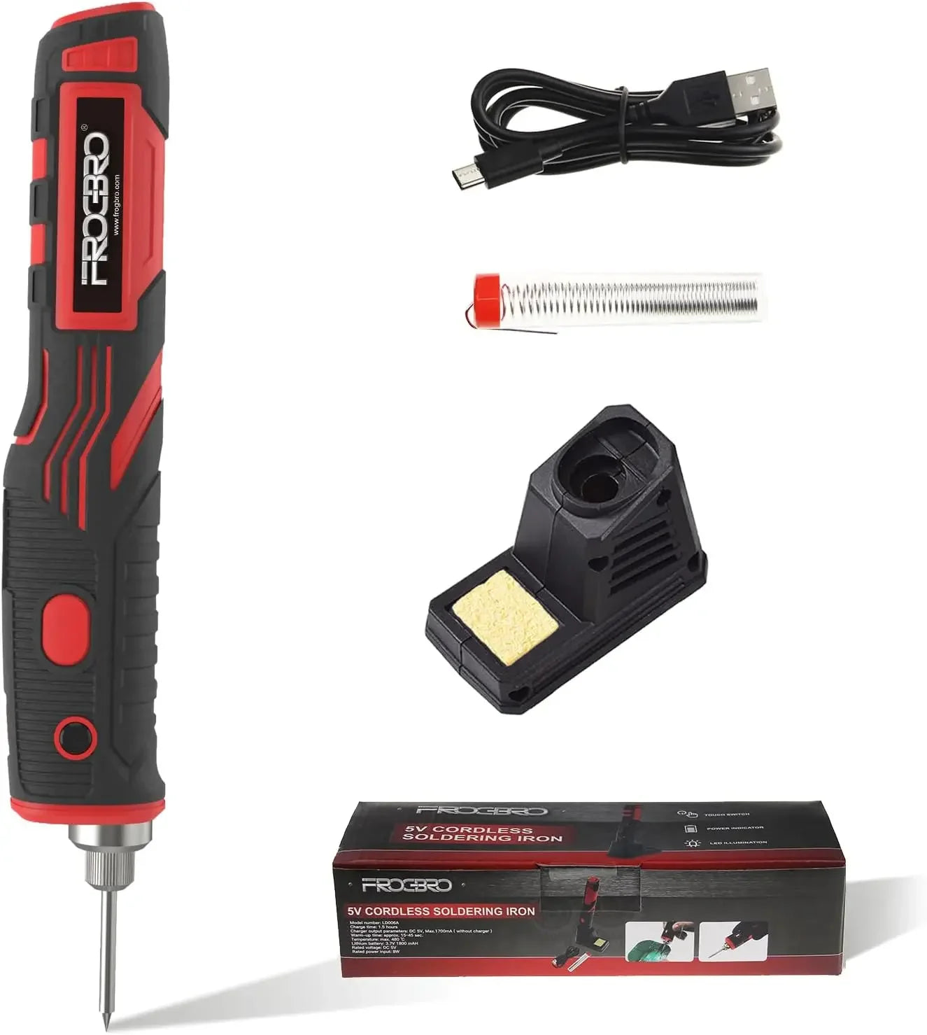 Cordless Soldering Iron 1800mAh Rechargeable Soldering Tool Professional Portable Welding Tool Electronic Soldering Kit