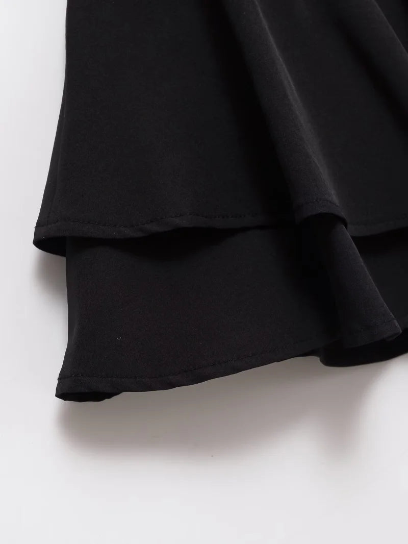 ETJ 2025  women's summer new sexy fashion hot girl style flouncy stacked decoration mid-waist short skirt pants