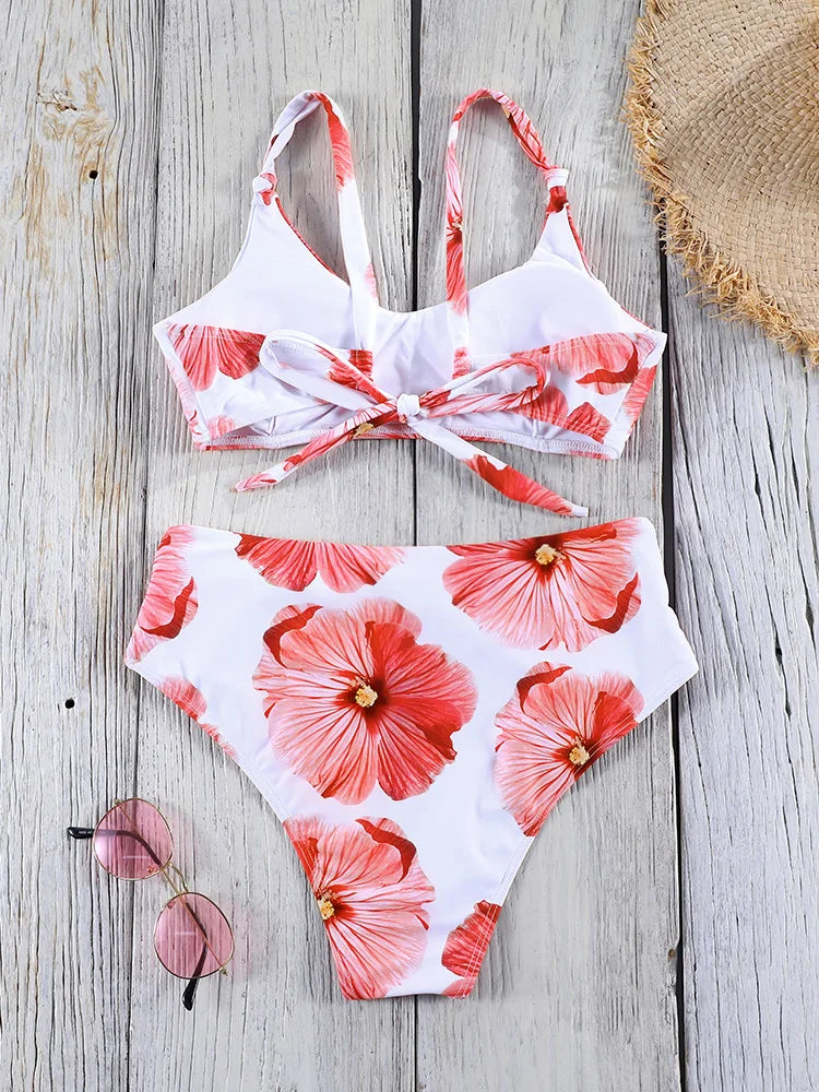 Miyouj Women's Bikini Set Push Up Bathwear 2026 Biquinis Female Swimsuits Print Two-Piece Set High Waist Bathsuits Sexy Swimwear
