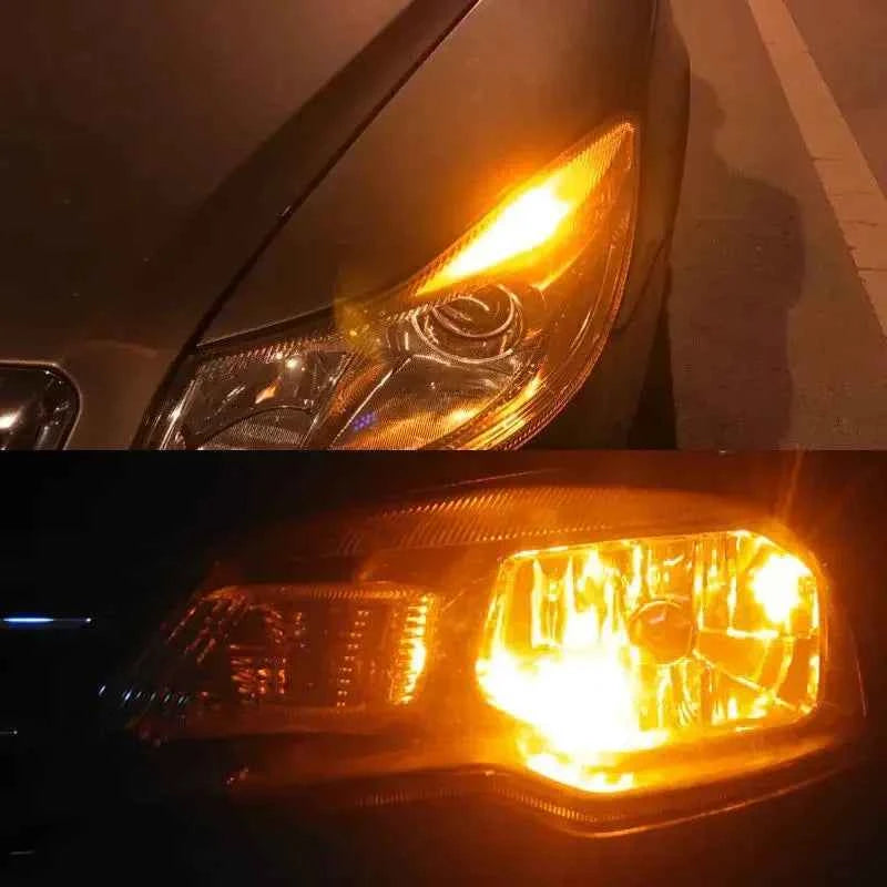 2pcs Car T10 12V LED Signal Light Orange Amber Light Position Parking City Lights T10 168 194 2825 W5W 19SMD LED Bulb