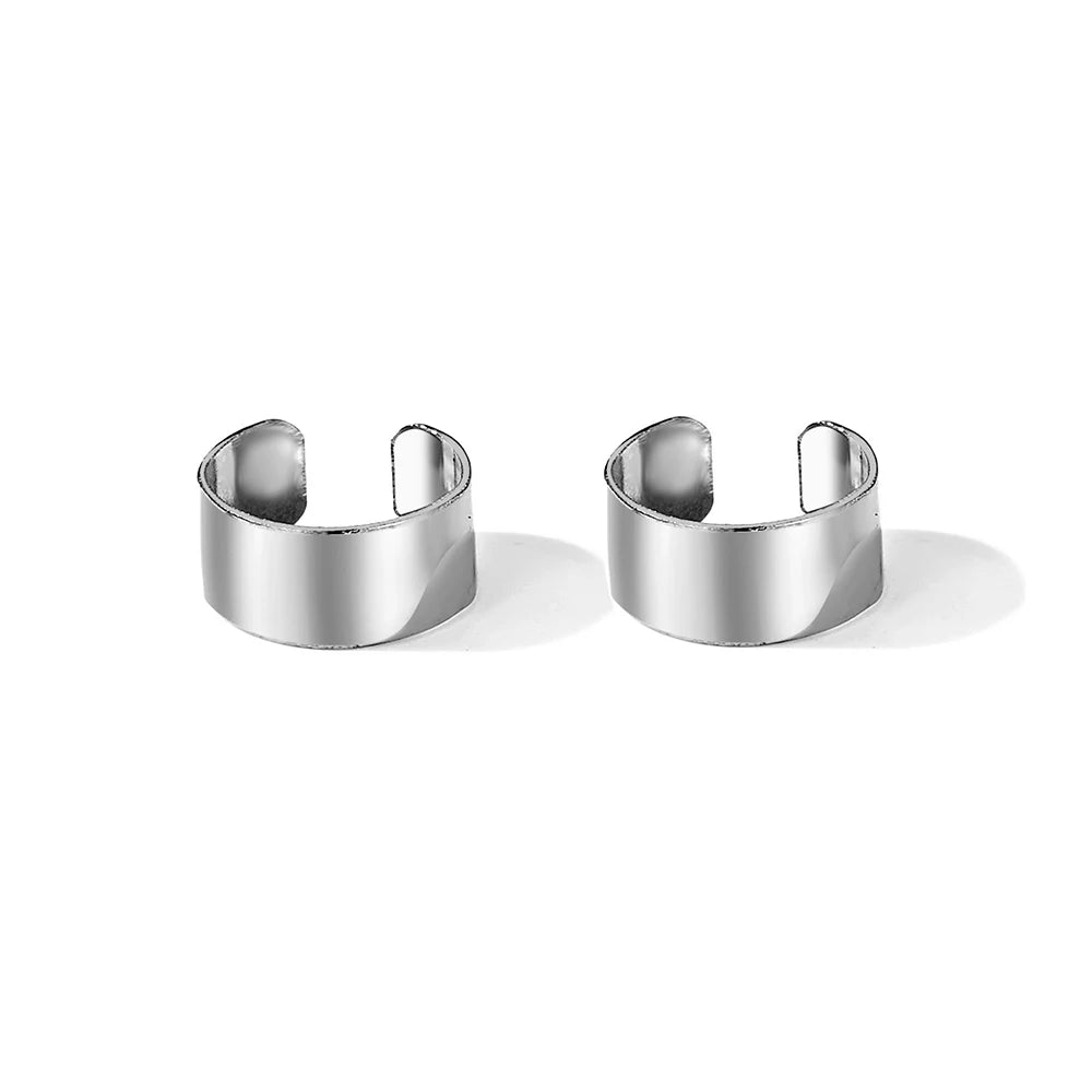 1Pc Ear Cuff Earrings Non-Piercing Double Layer Cuff Ear Clip Earring for Women Fake Cartilage Simple Y2K Jewelry 2026 New
