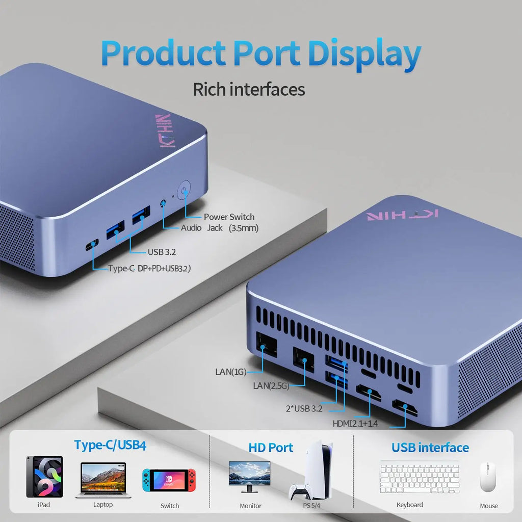 Mini PC Computer i5-1340P WIFI6 BT5.2 Mini Gaming PC 2.5G LAN USB4.0 32GB DDR5 4800MHz PCIe SSD Mini Desktop Computer/ OpenClaw