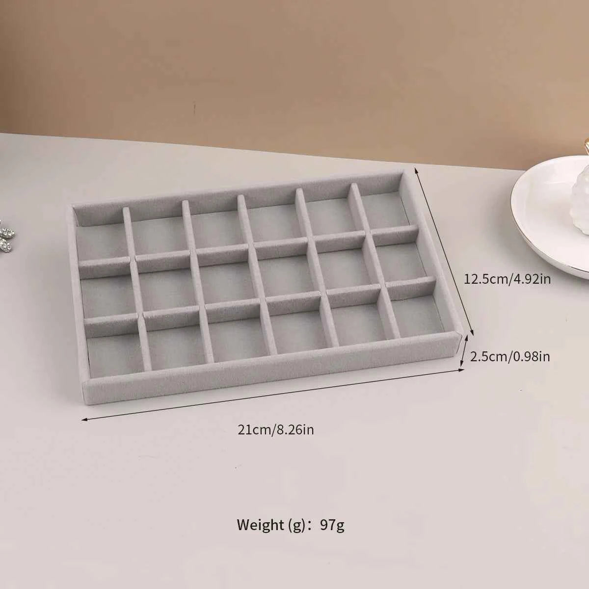 Velvet Jewelry Display Stackable Exquisite Jewellery Holder Portable Ring Earrings Necklace Organizer Box organizator de boys