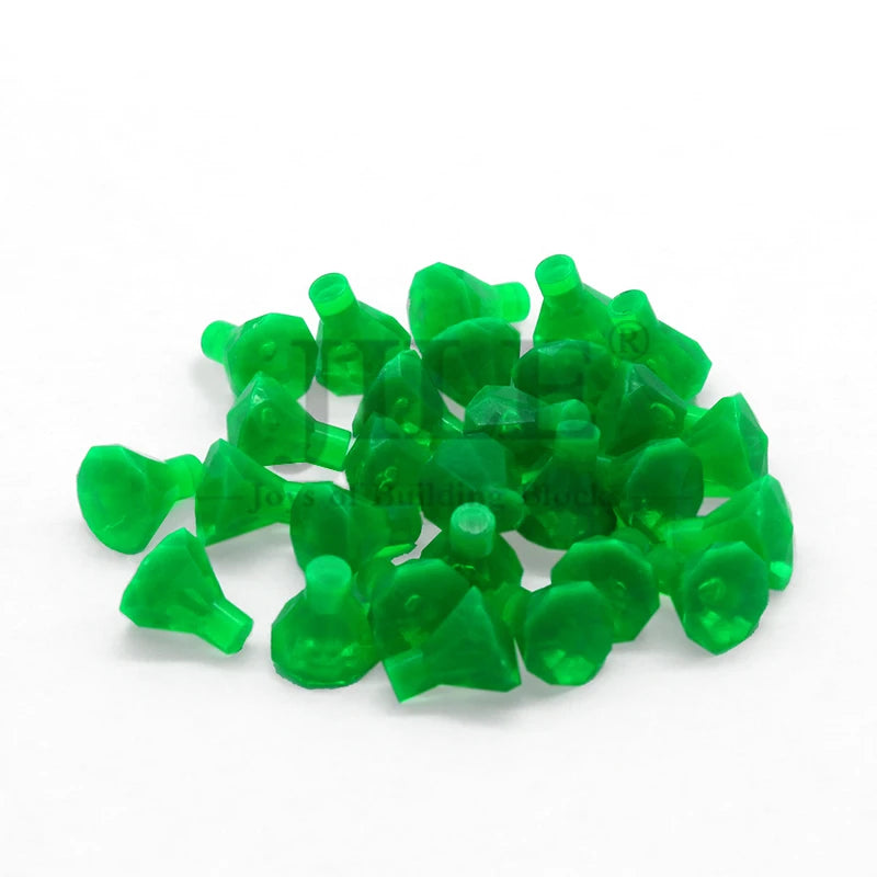 100pcs Moc Rock 1x1 Jewel 24 Facet Stone 30153 City Street View Diamond Building Bricks Blocks Bulk Compatible with Assembles