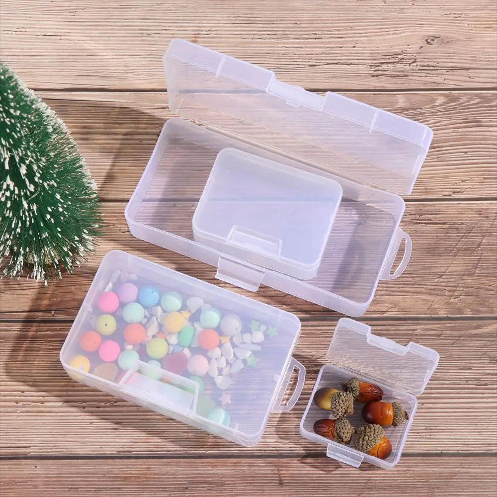 Plastic Box Transparent Jewelry Organizer Sample Box Small Tool Storage Box Nail Enhancement Tool Box Mobile Phone Repair Case