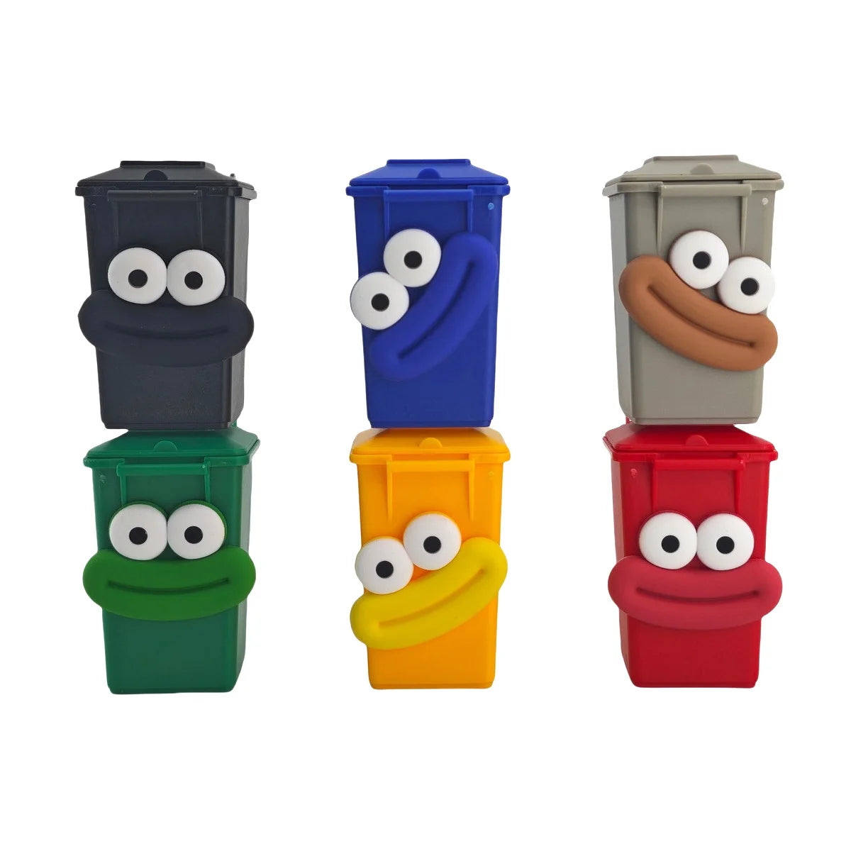 Kids Trash Can Children's Waste Disposal Bin Easy-Lift Lid Small Trash Can Toys - Fun Cartoon Design