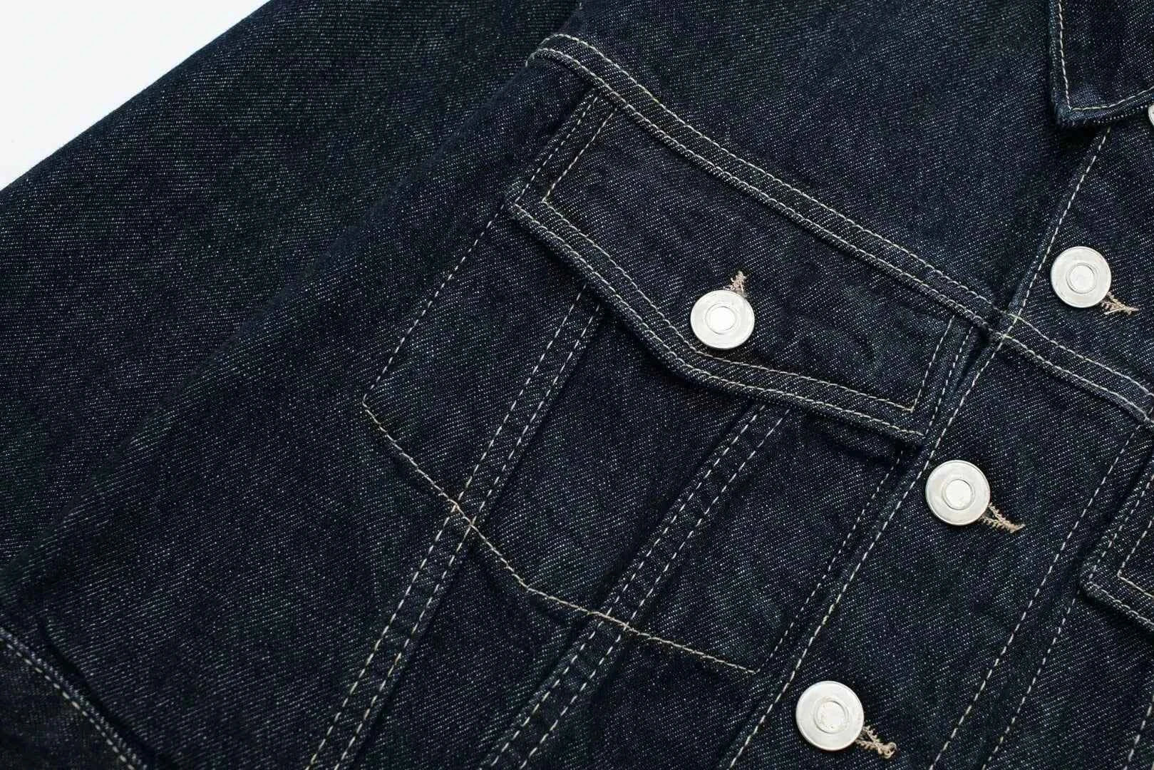 HH Women Fashion Denim Set Casual Lapel Long Sleeve Crop Jacket Buttons Female Vintage Wide Leg Loose Jeans Long Pants