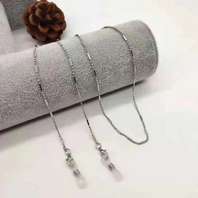 Mask Sunglasses Chains for Women Men Black Ziai Silver Color Alloy Beads Antislip Chains Fashion Eyewear Accessories Wholesale