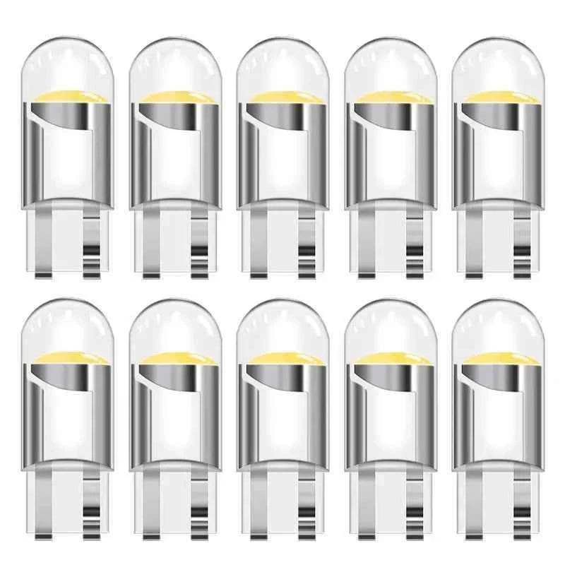 Clearance_10PCS W5W Led T10 WY5W LED Bulbs Car Light COB Car Wedge Parking Lights Auto License Plate Lamps Dome Read Lights_Cont