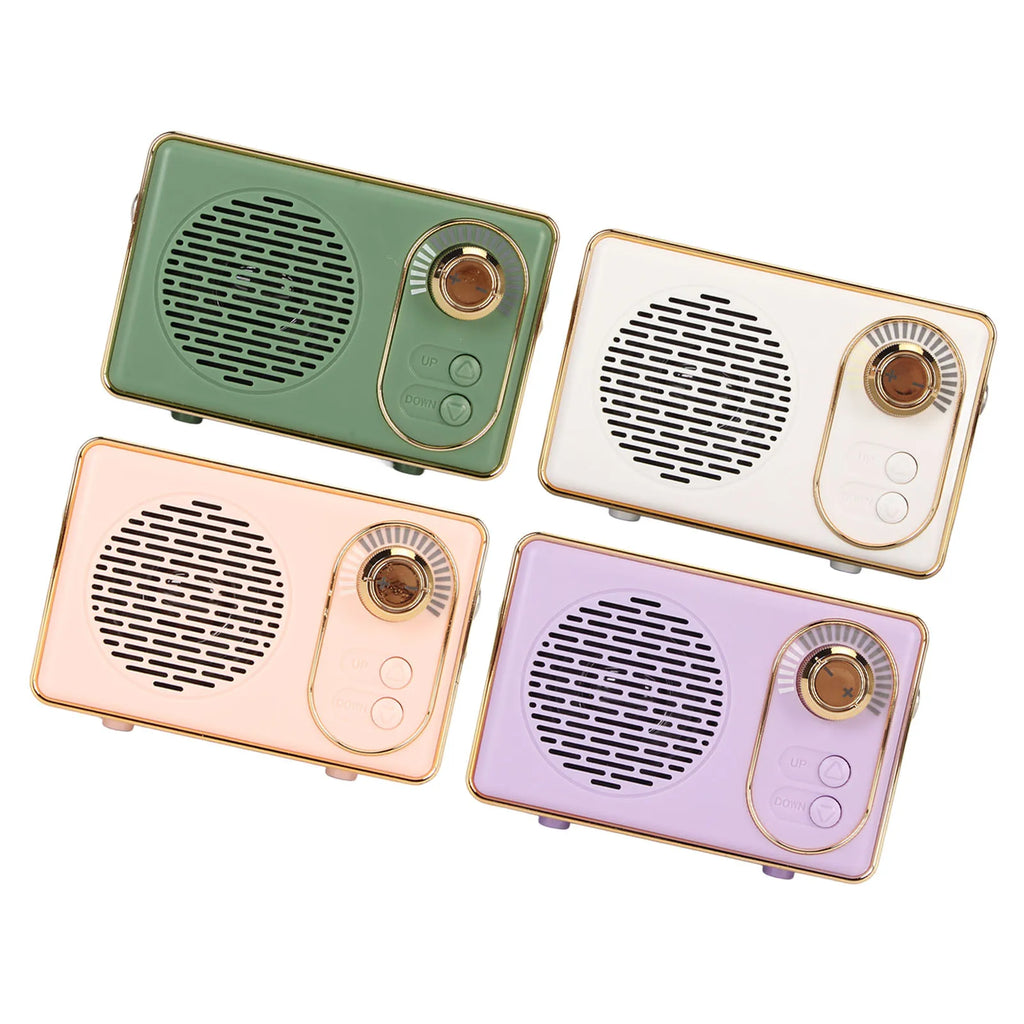 Retro Bluetooth 5.0 Speaker Classic Mini Bluetooth Speaker Supports TF/AUX/USB Ports Rechargeable MP3 Player Camping Party Gift