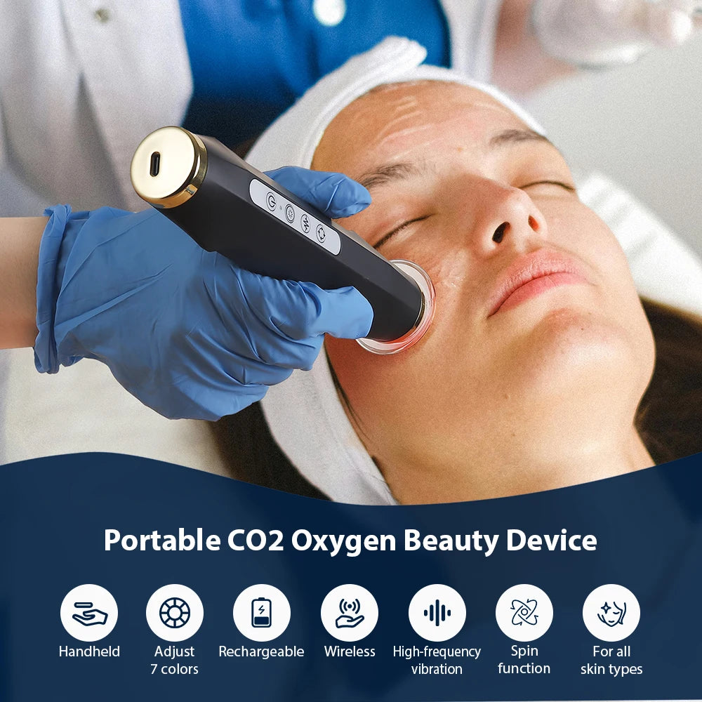 Portable Oxygen Bubble Facial Machine CO2 Bubble Pen Aqua Skin Face Cleansing SPA Beauty Device CO2 Pods Massager