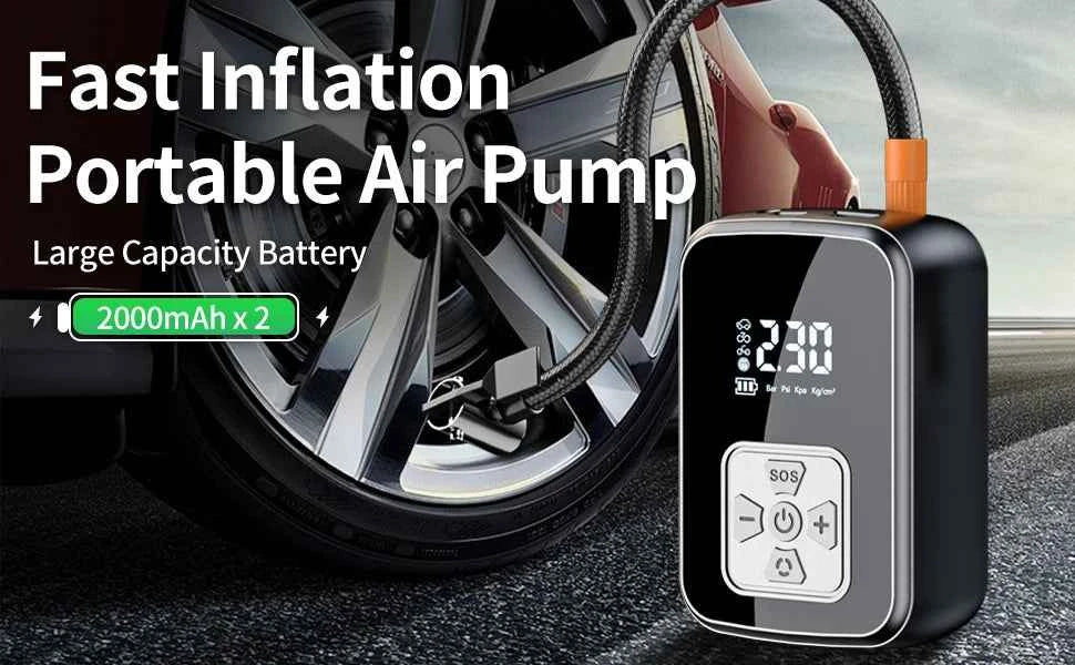 YIJU Rechargeable Tire Inflator Electric Portable Inflator For Car Motorcycle Bicycle Air Compressor Football Ball Inflator Pump