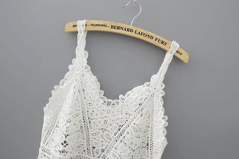 Cotton Crochet Tank Top Sexy Knitted Hollow Out Vest Crop Top Women Femme Vintage Backless Camisole Female 2026 Summer Clothes