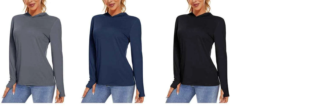 TACVASEN Summer UV/Sun Protection Outdoor Hooded T-shirt Women's Hoodie Shirt UPF 50+ Long Sleeve Fishing Hiking Athletic Shirts