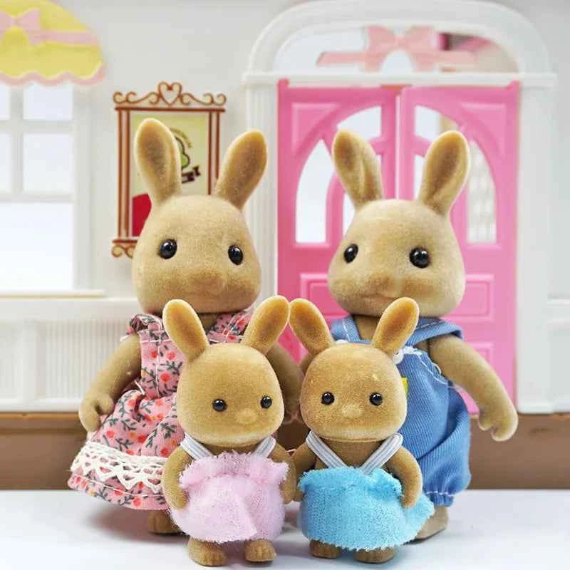 Easter Bunny 1:12 Simulation Forest Family Reindeer Panda Animal Dollhouse Figures Miniature Furniture Kitchen Accessories Gift