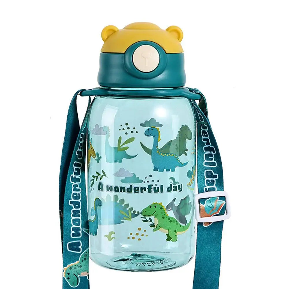 Cute Kids Water Bottle with Straw Free BPA Leakproof Outdoor Portable Children's Cups School Water Bottle for Children